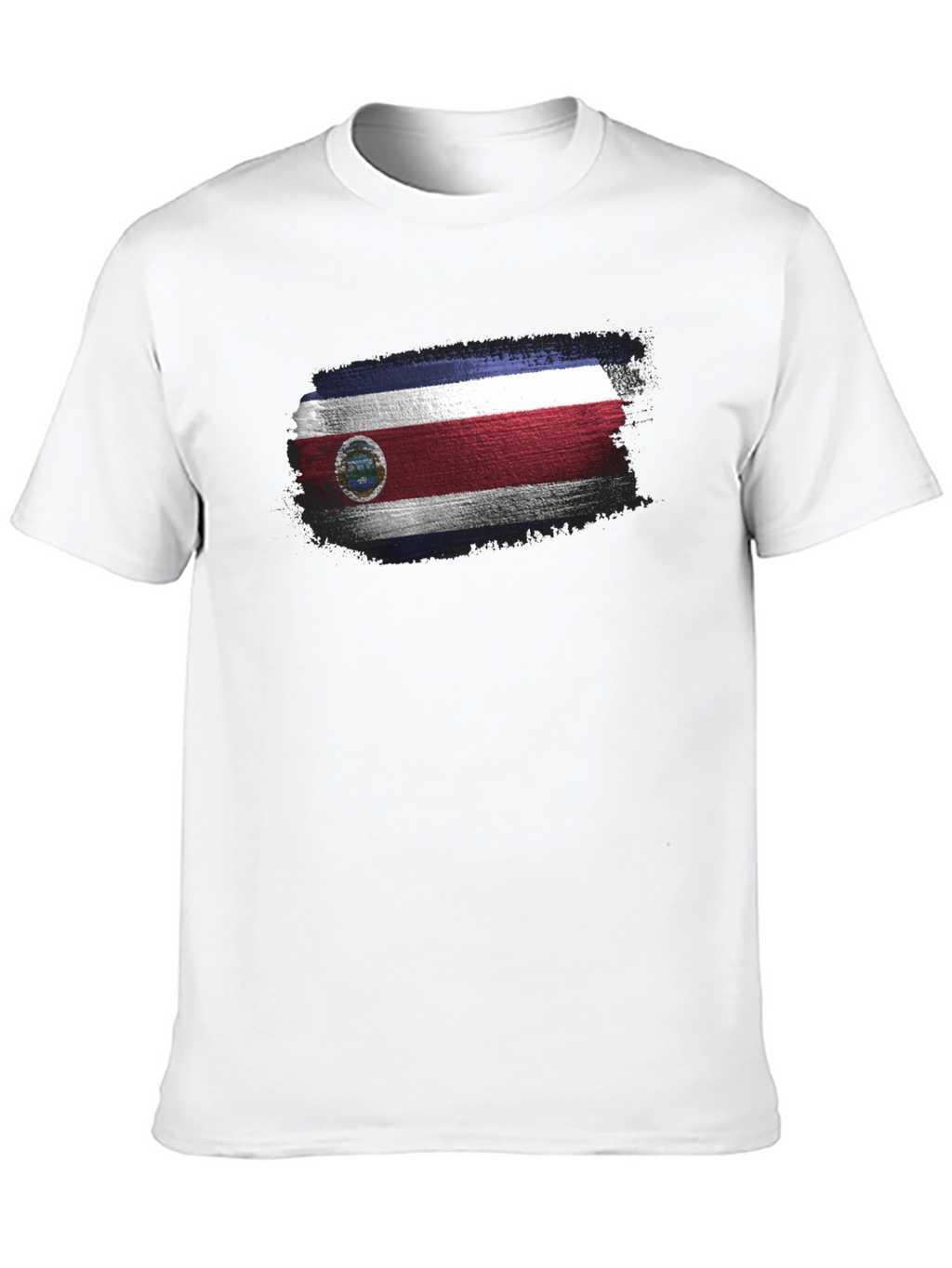 Costa Rica Flag T-Shirt Mens Black Tee