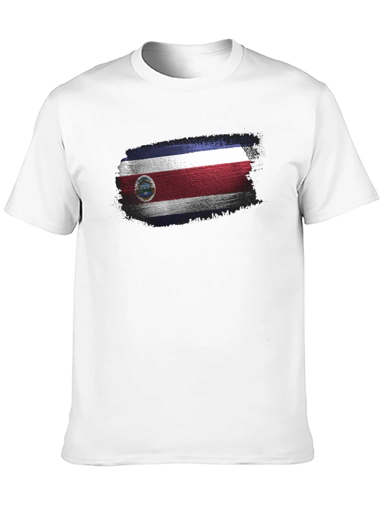 Costa Rica Flag T-Shirt Mens Black Tee