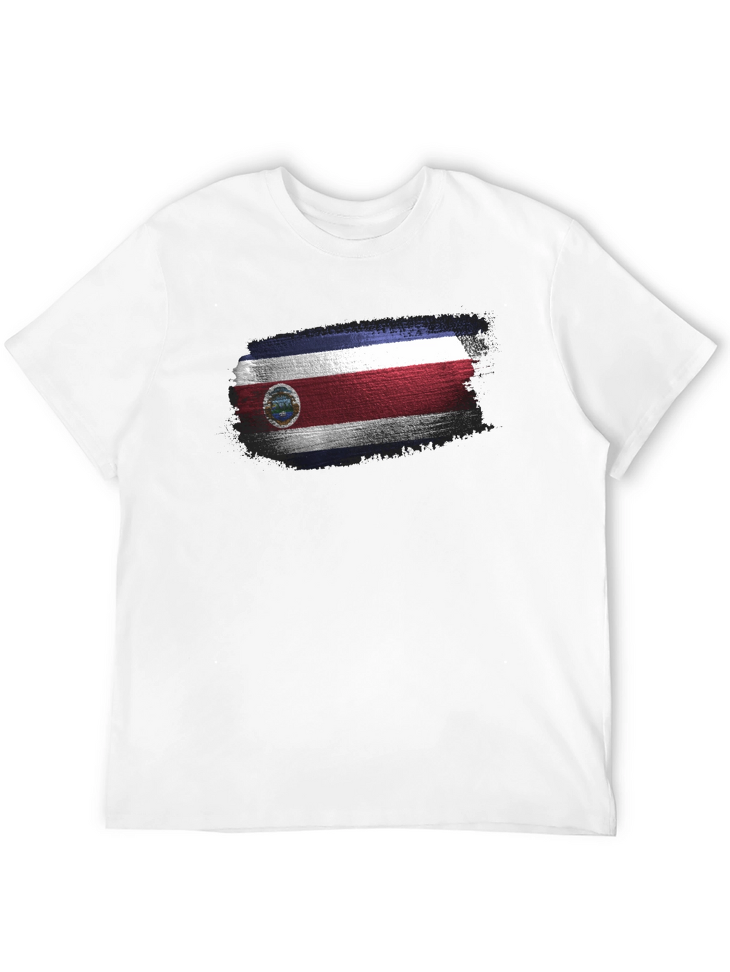 Costa Rica Flag T-Shirt Mens Black Tee