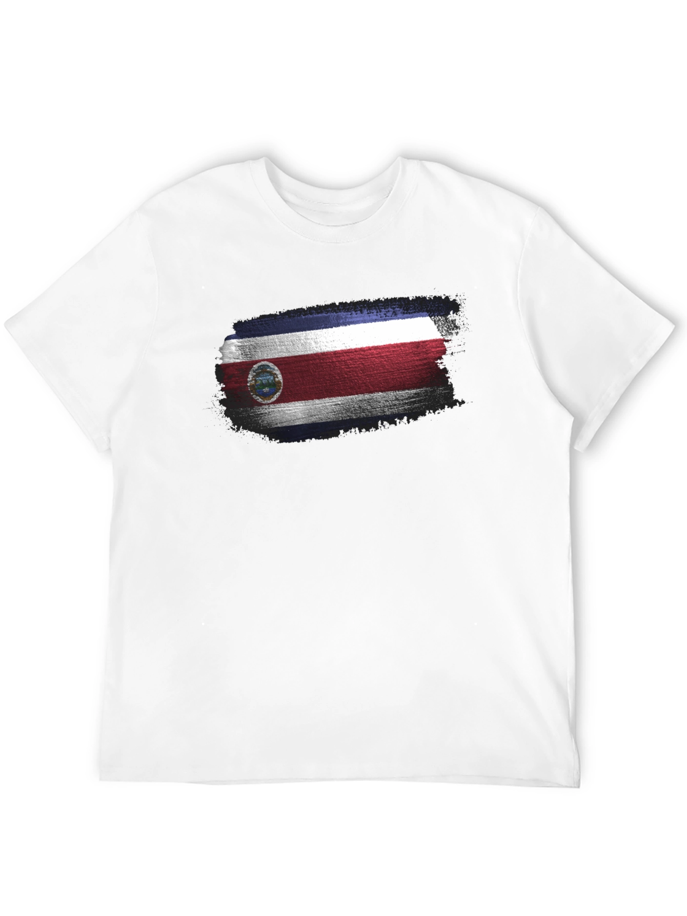 Costa Rica Flag T-Shirt Mens Black Tee