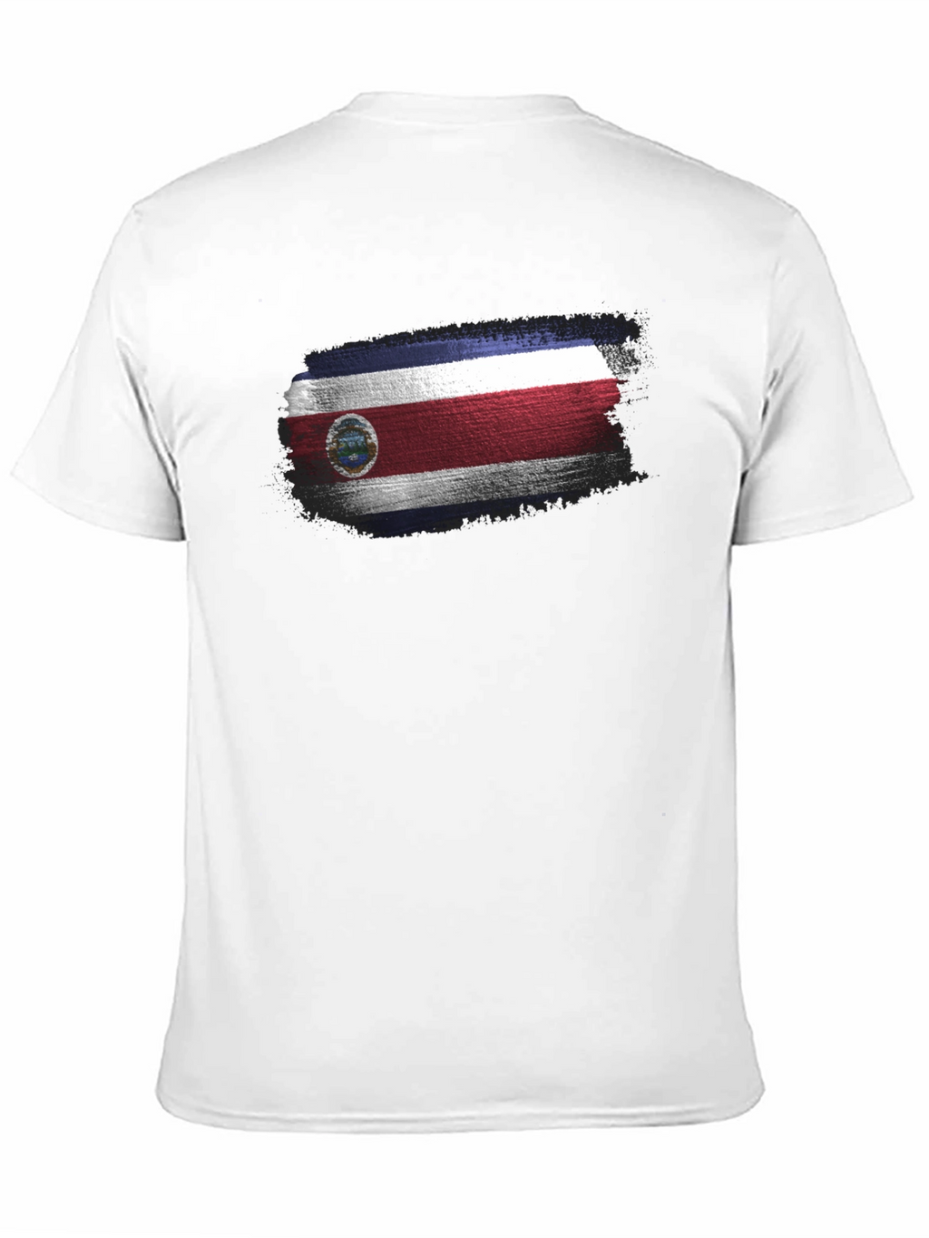 Costa Rica Flag T-Shirt Mens Black Tee