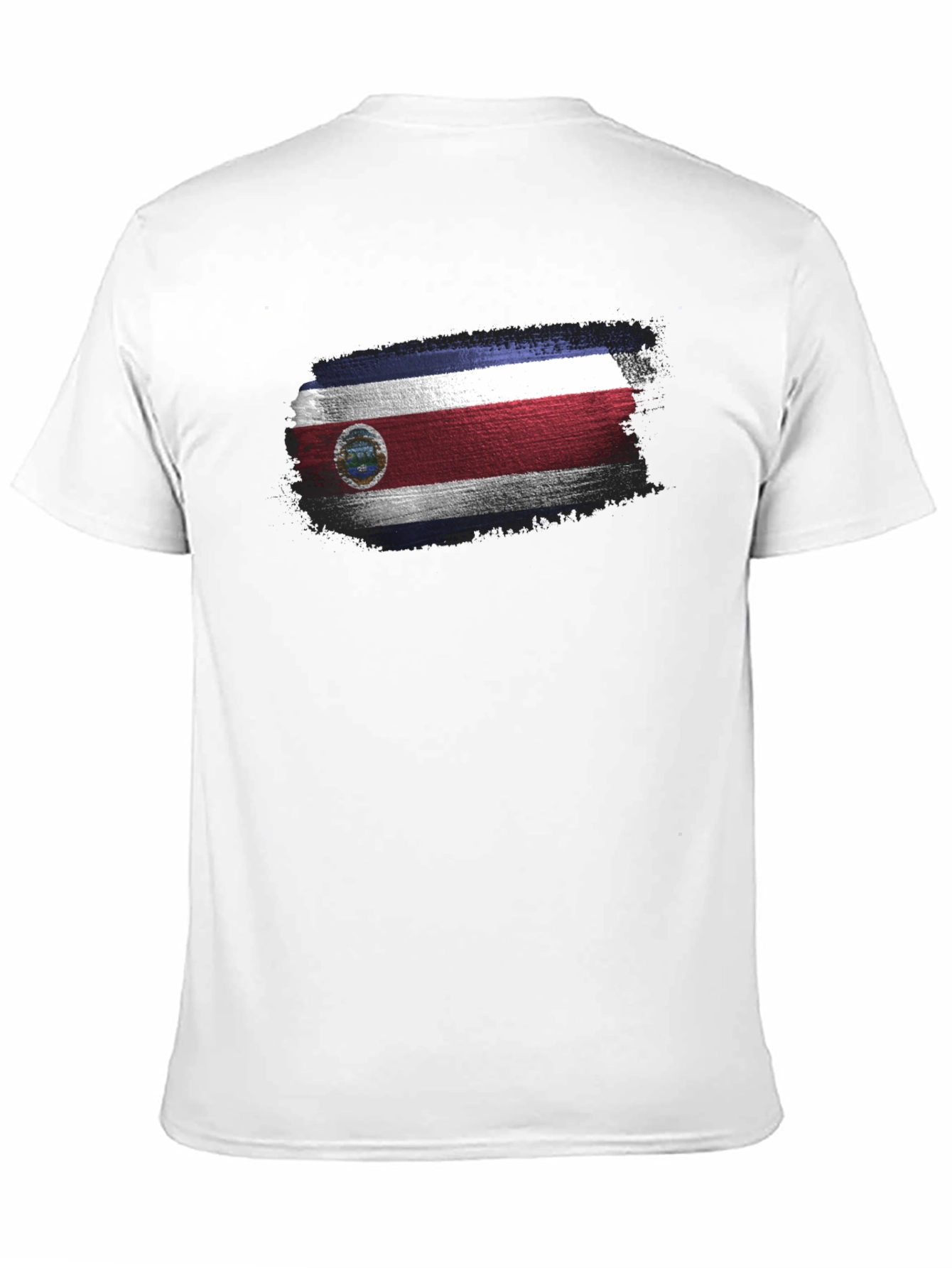Costa Rica Flag T-Shirt Mens Black Tee