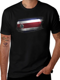 Costa Rica Flag T-Shirt Mens Black Tee