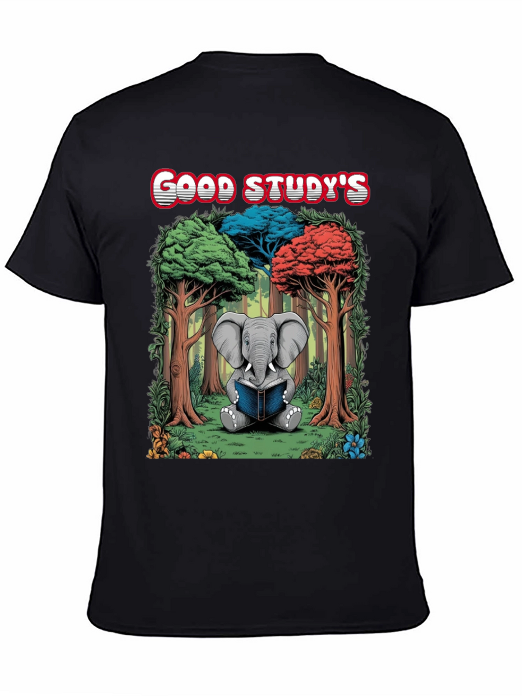 Good Studys Elephant Reading T-Shirt