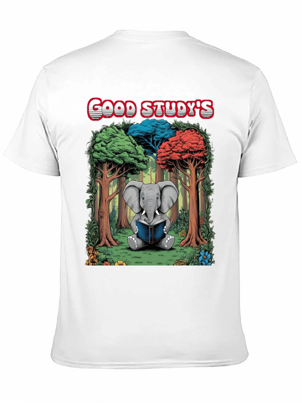 Good Studys Elephant Reading T-Shirt