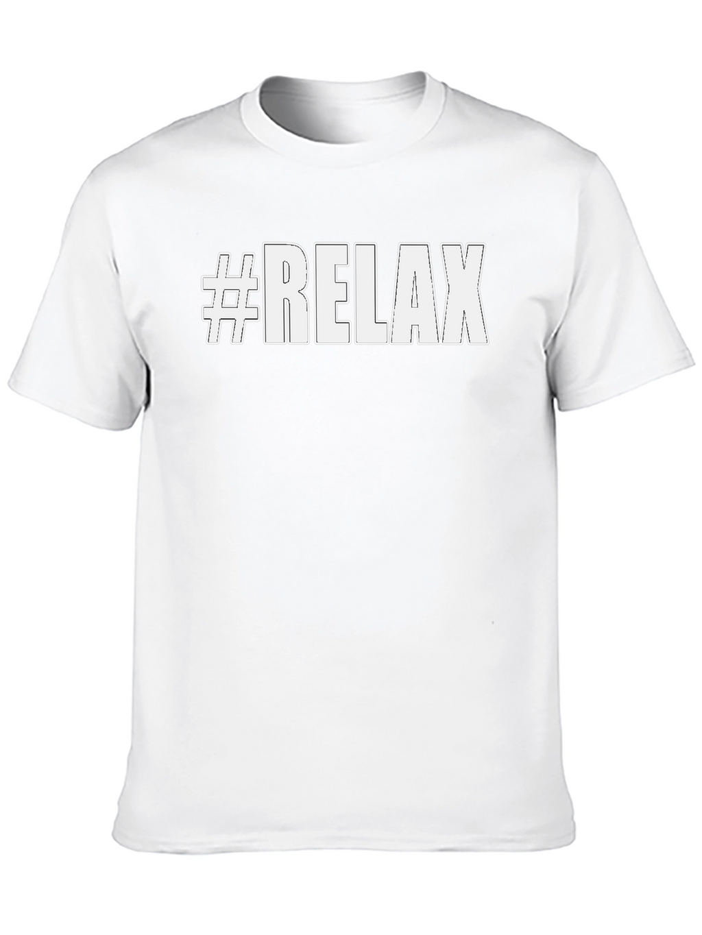 #Relax Black Cotton Graphic Tee