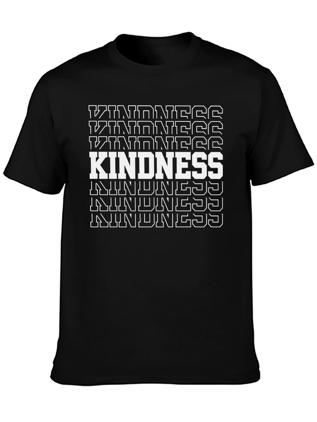 Kindness Graphic Print Black T-Shirt