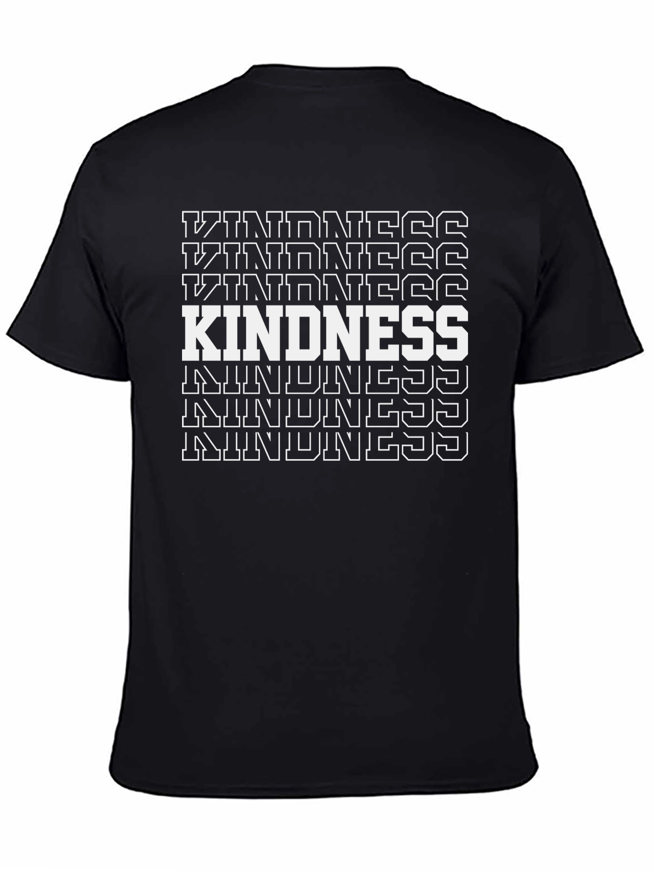 Kindness Graphic Print Black T-Shirt