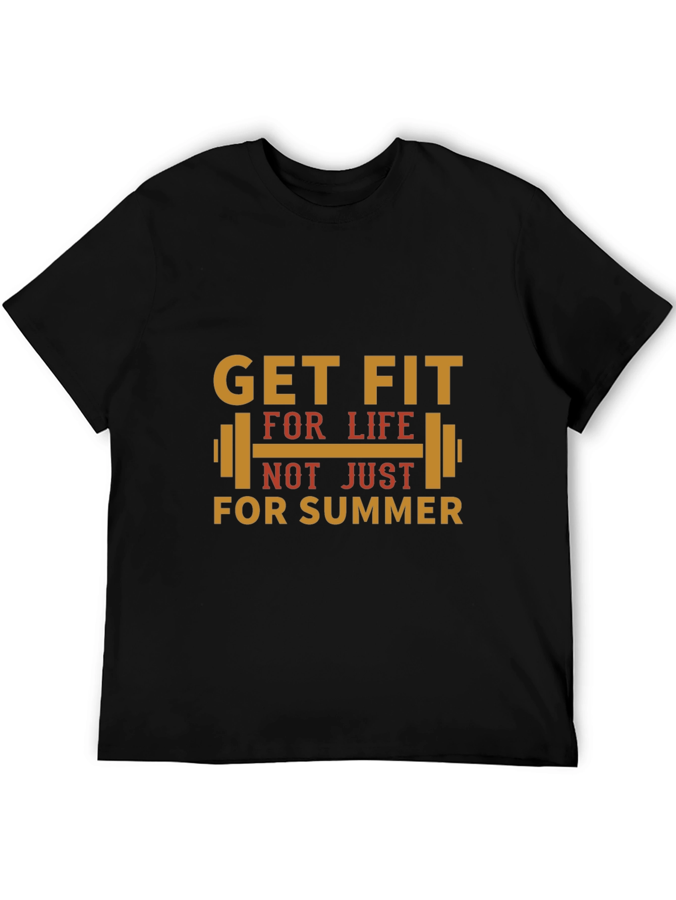 Get Fit for Life T-Shirt - Black Graphic Tee