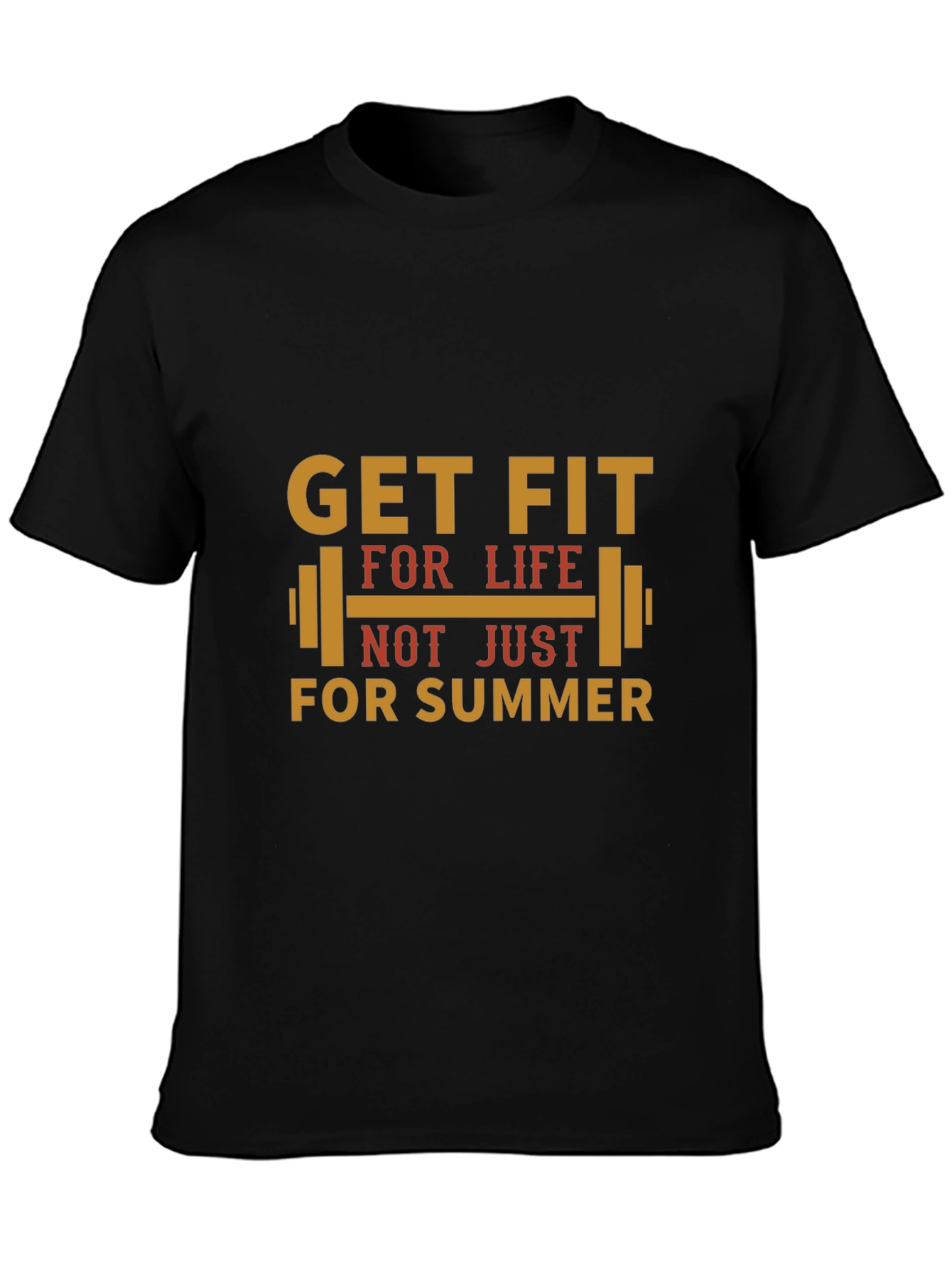 Get Fit for Life T-Shirt - Black Graphic Tee