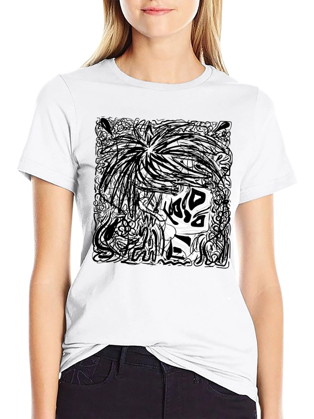 Graphic Print Black T-Shirt