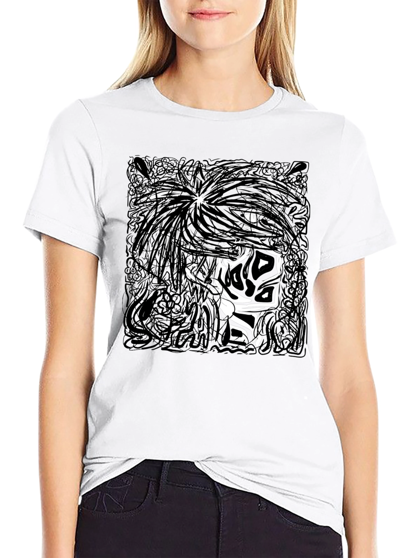 Graphic Print Black T-Shirt
