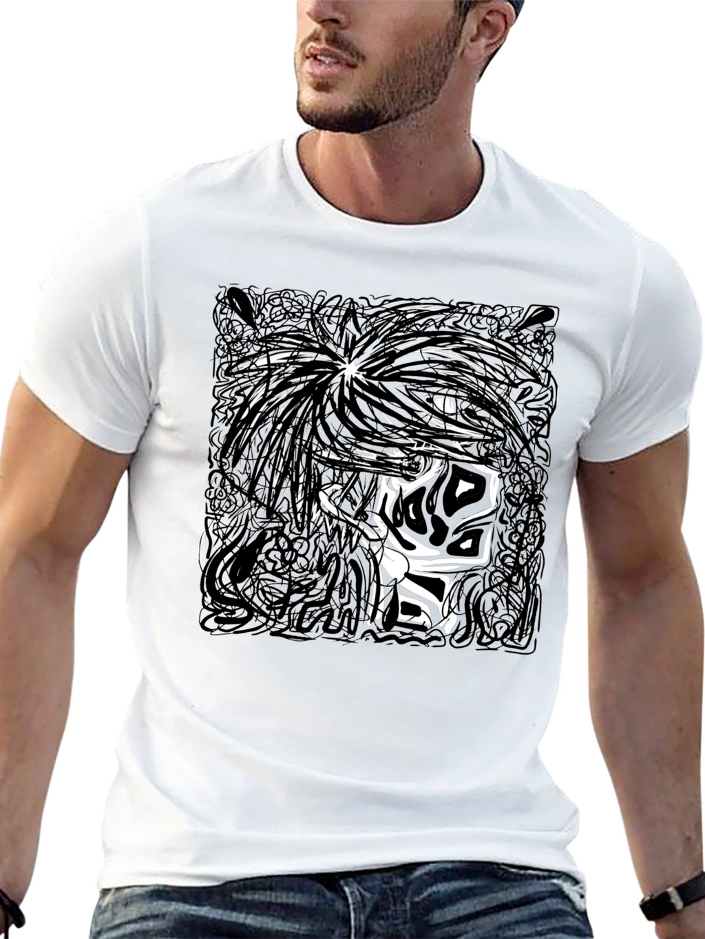 Graphic Print Black T-Shirt