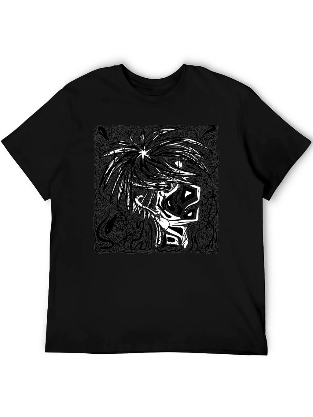 Graphic Print Black T-Shirt