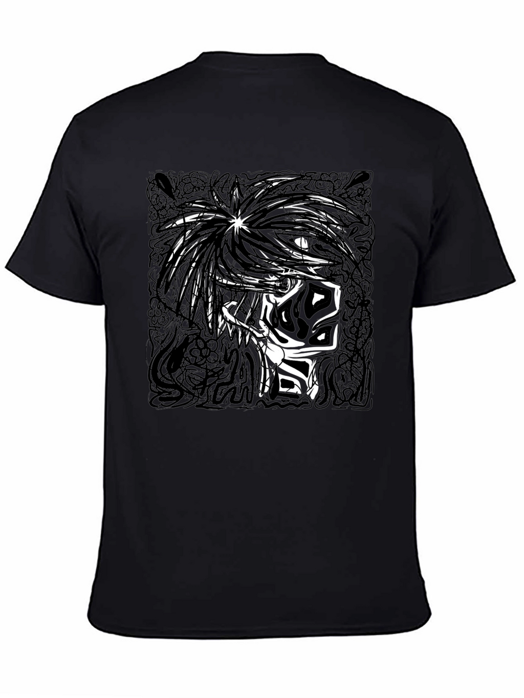 Graphic Print Black T-Shirt