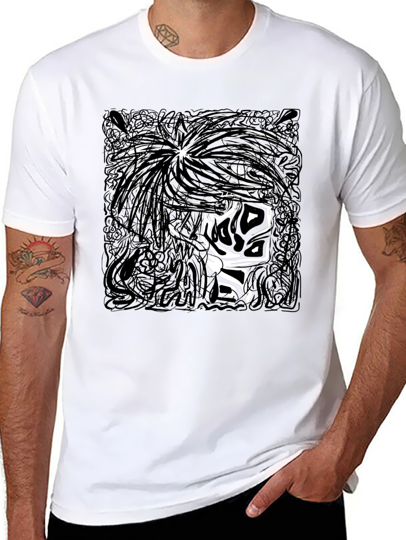 Graphic Print Black T-Shirt