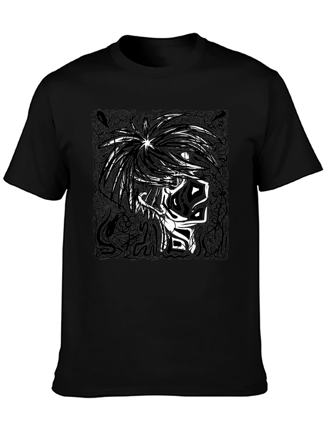 Graphic Print Black T-Shirt