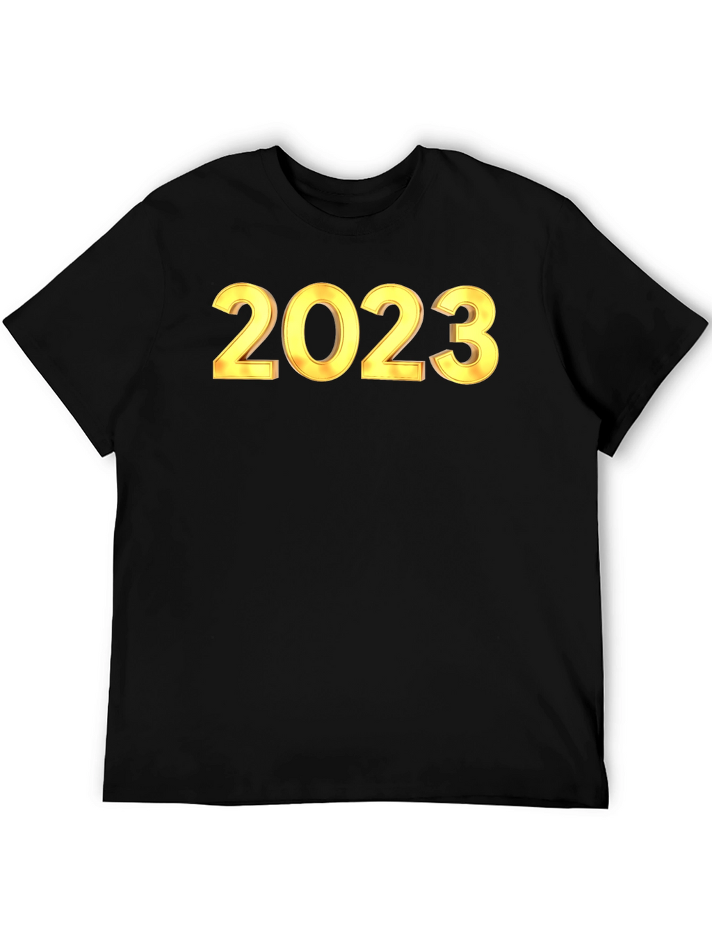 New Year 2023 Black Graphic T-Shirt