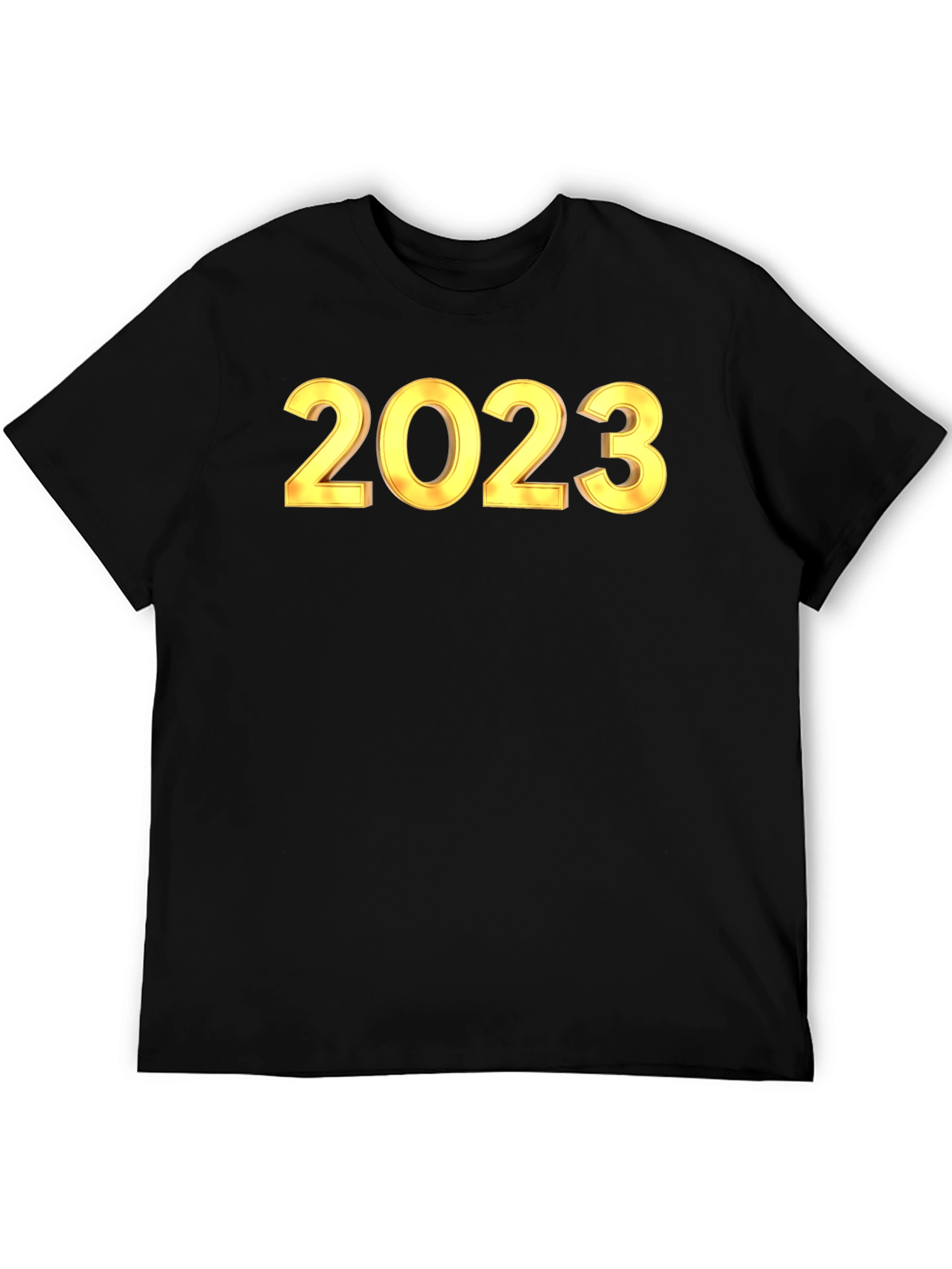 New Year 2023 Black Graphic T-Shirt