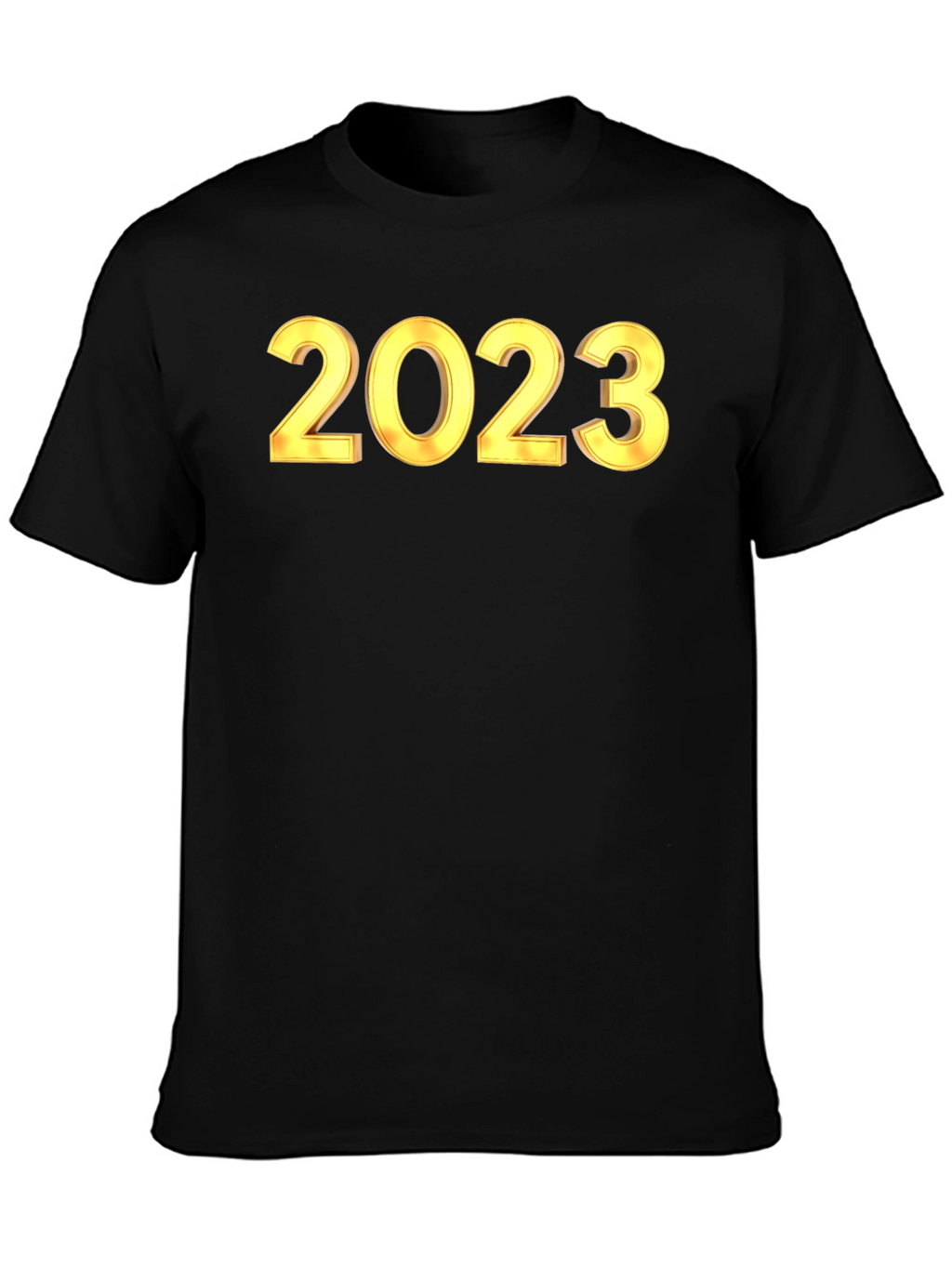 New Year 2023 Black Graphic T-Shirt