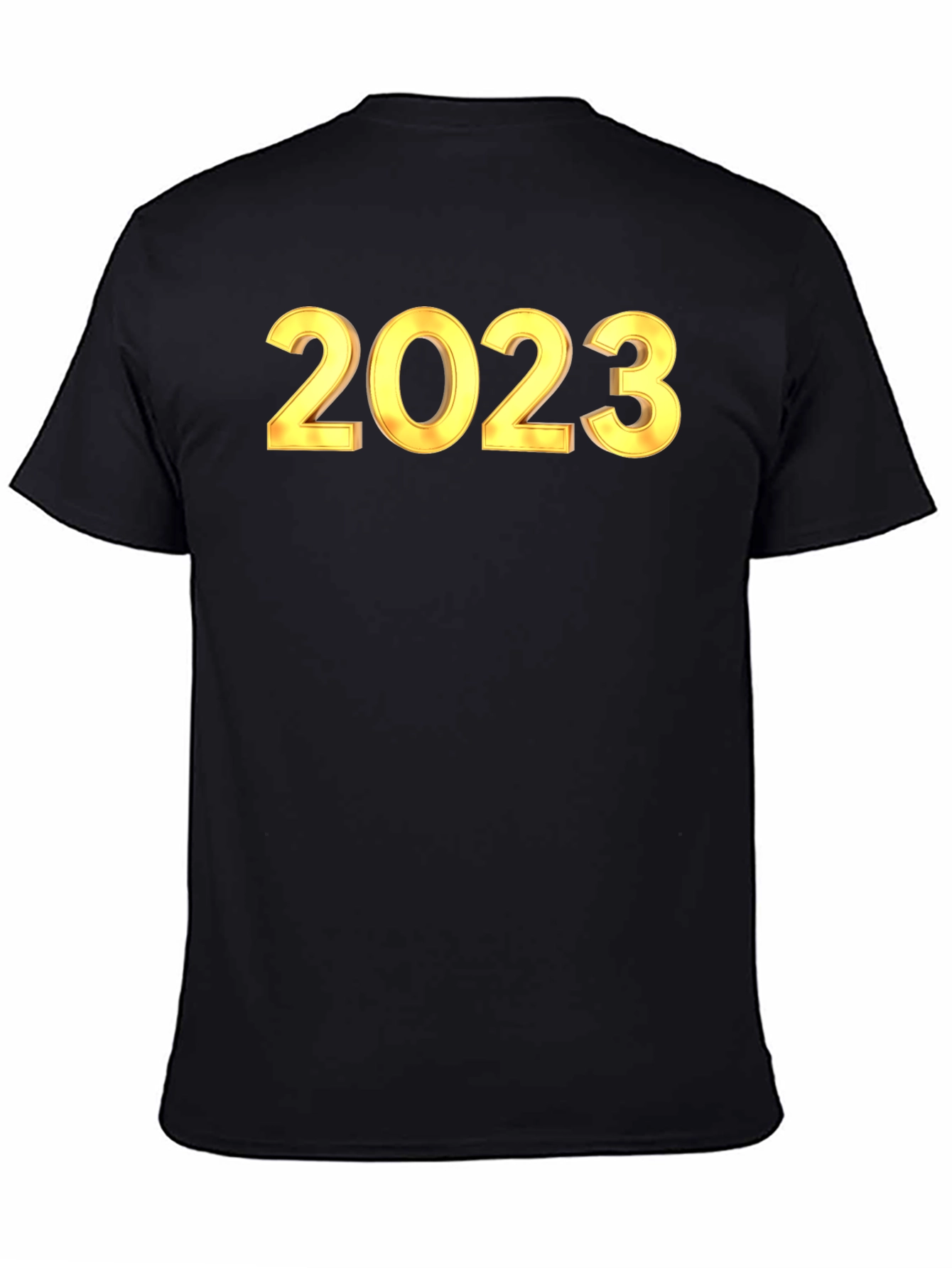 New Year 2023 Black Graphic T-Shirt