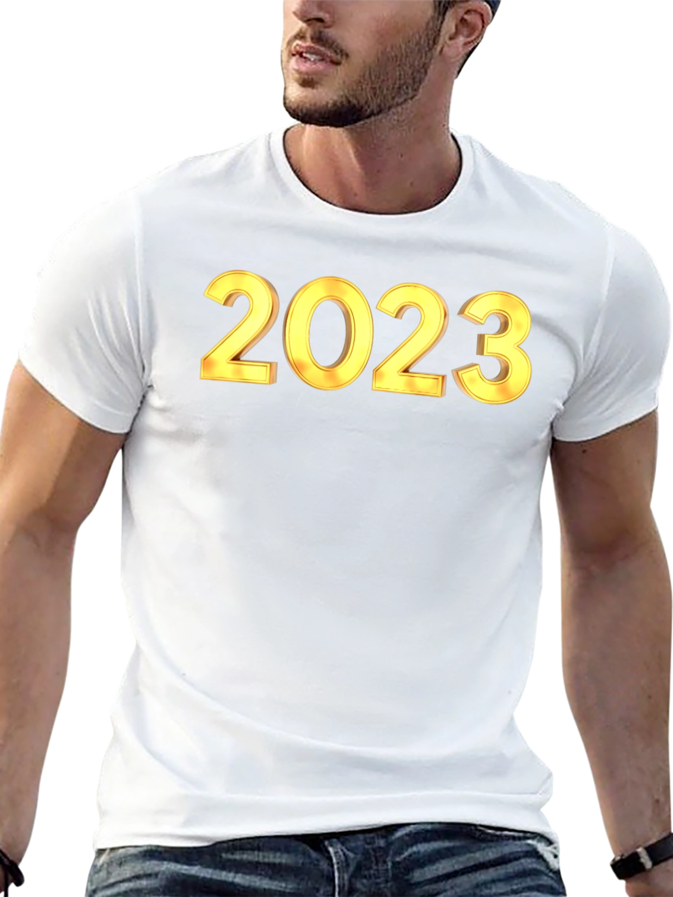 New Year 2023 Black Graphic T-Shirt