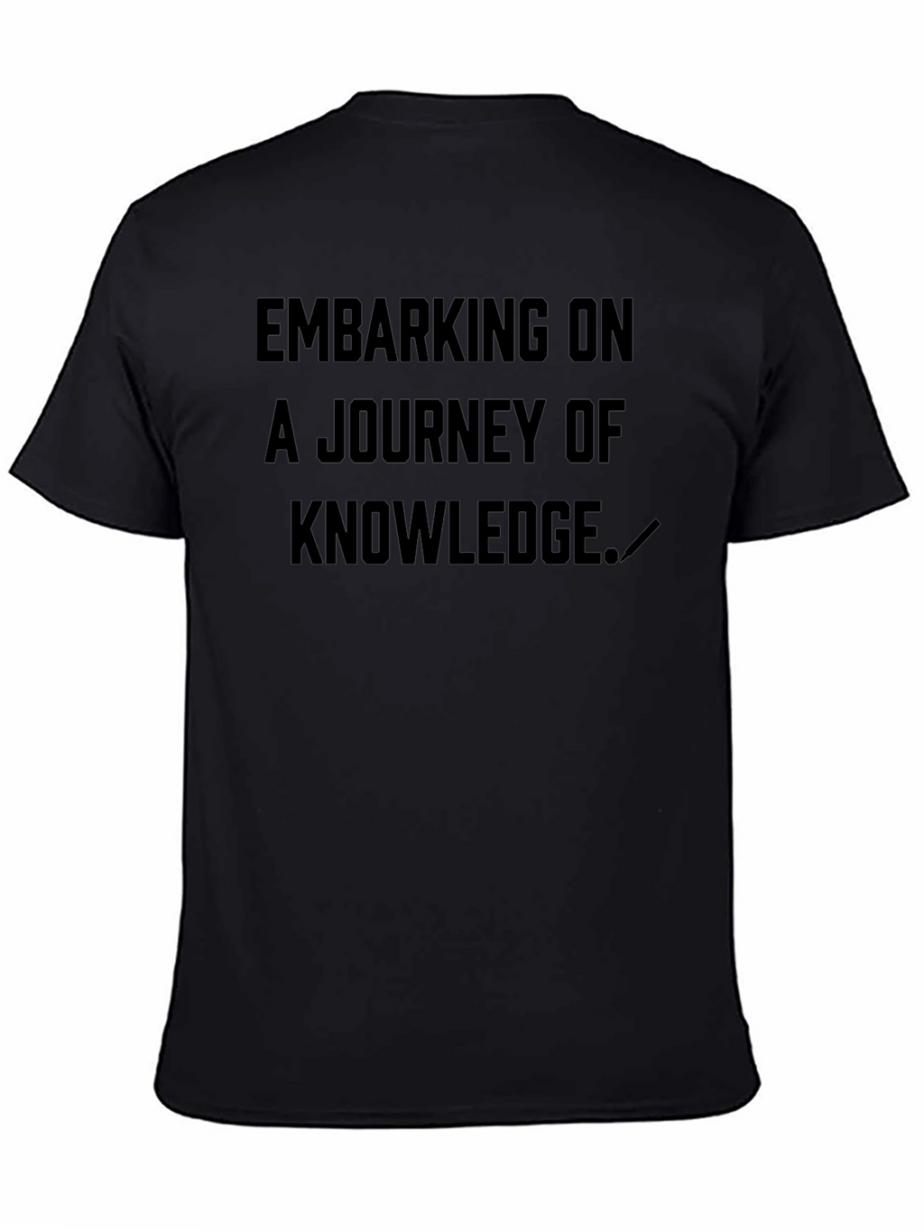 Embarking on a Knowledge Journey Black T-Shirt