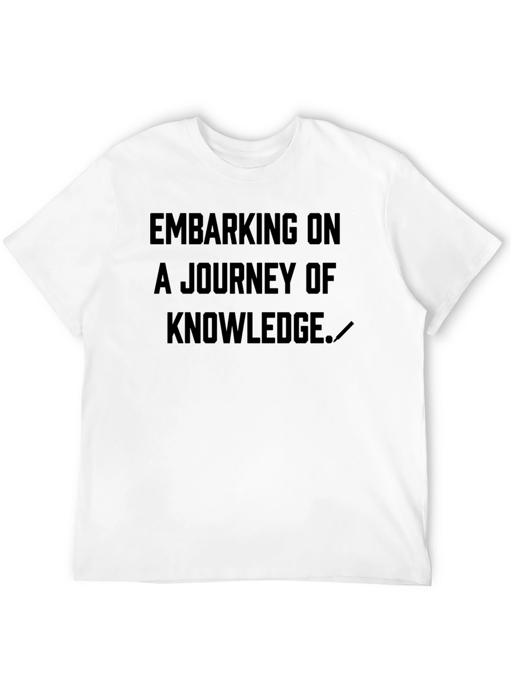 Embarking on a Knowledge Journey Black T-Shirt