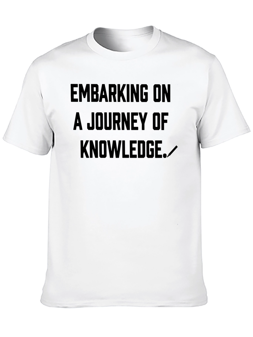Embarking on a Knowledge Journey Black T-Shirt