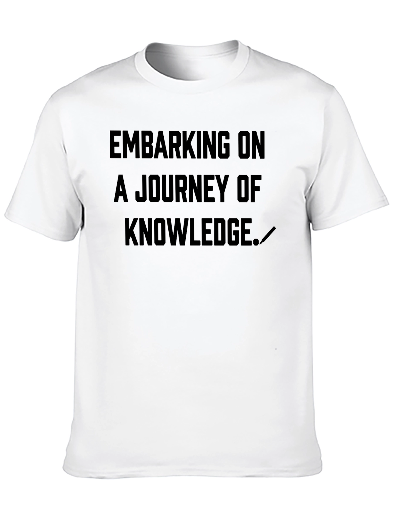 Embarking on a Knowledge Journey Black T-Shirt