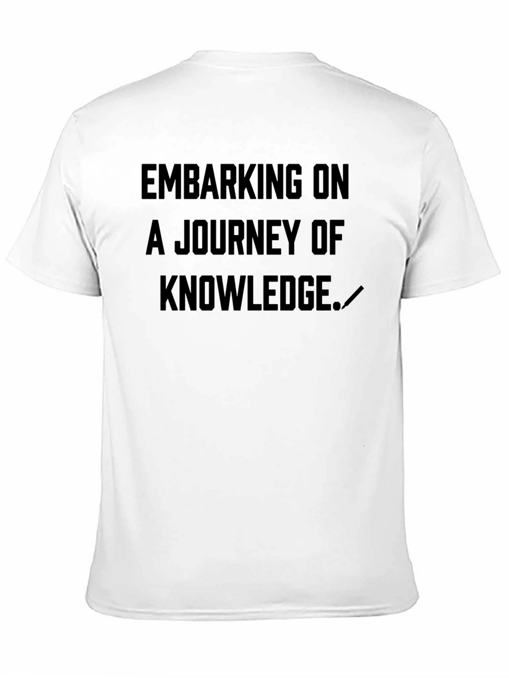Embarking on a Knowledge Journey Black T-Shirt