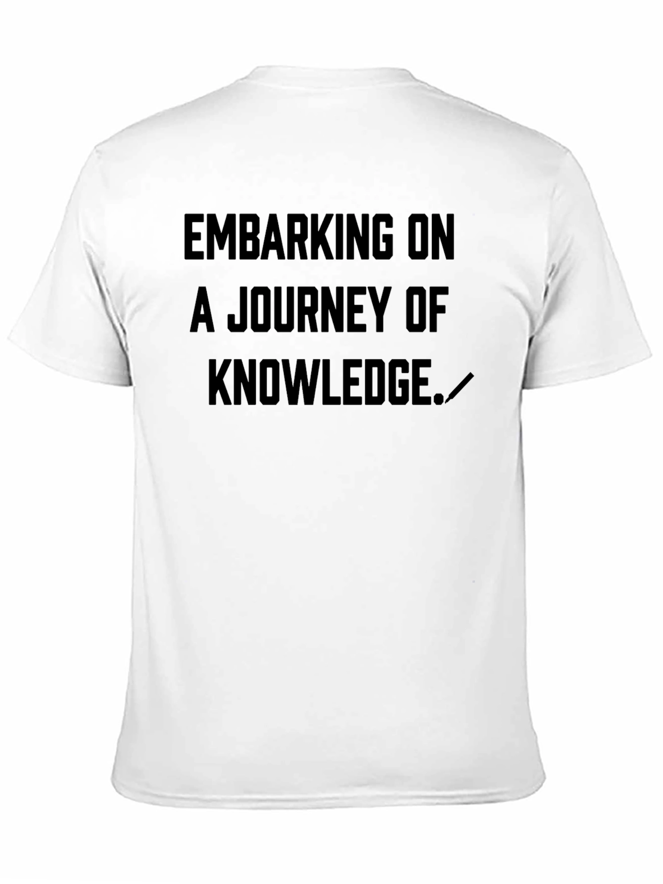 Embarking on a Knowledge Journey Black T-Shirt