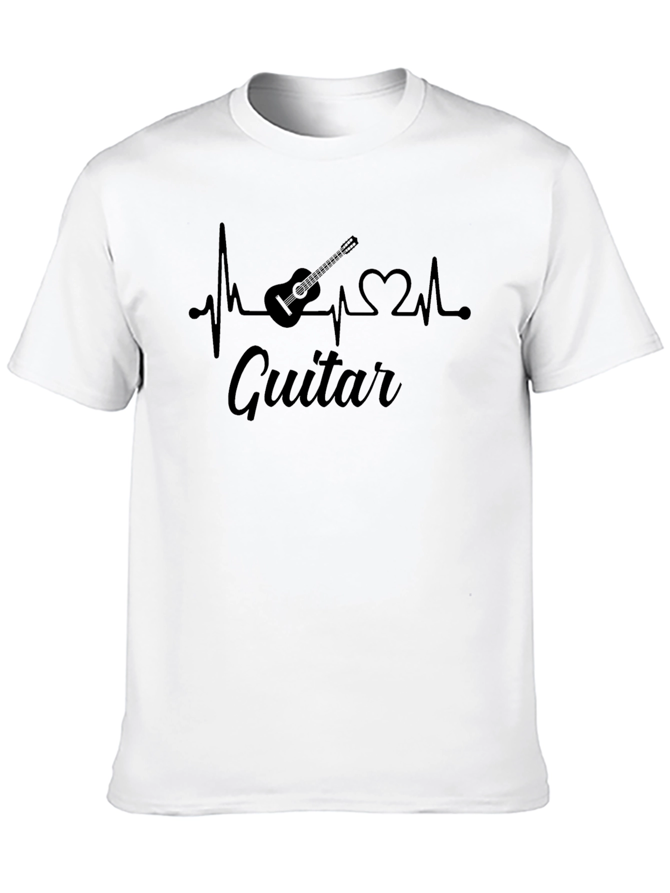 Guitar Heartbeat T-Shirt - Music Lover Tee