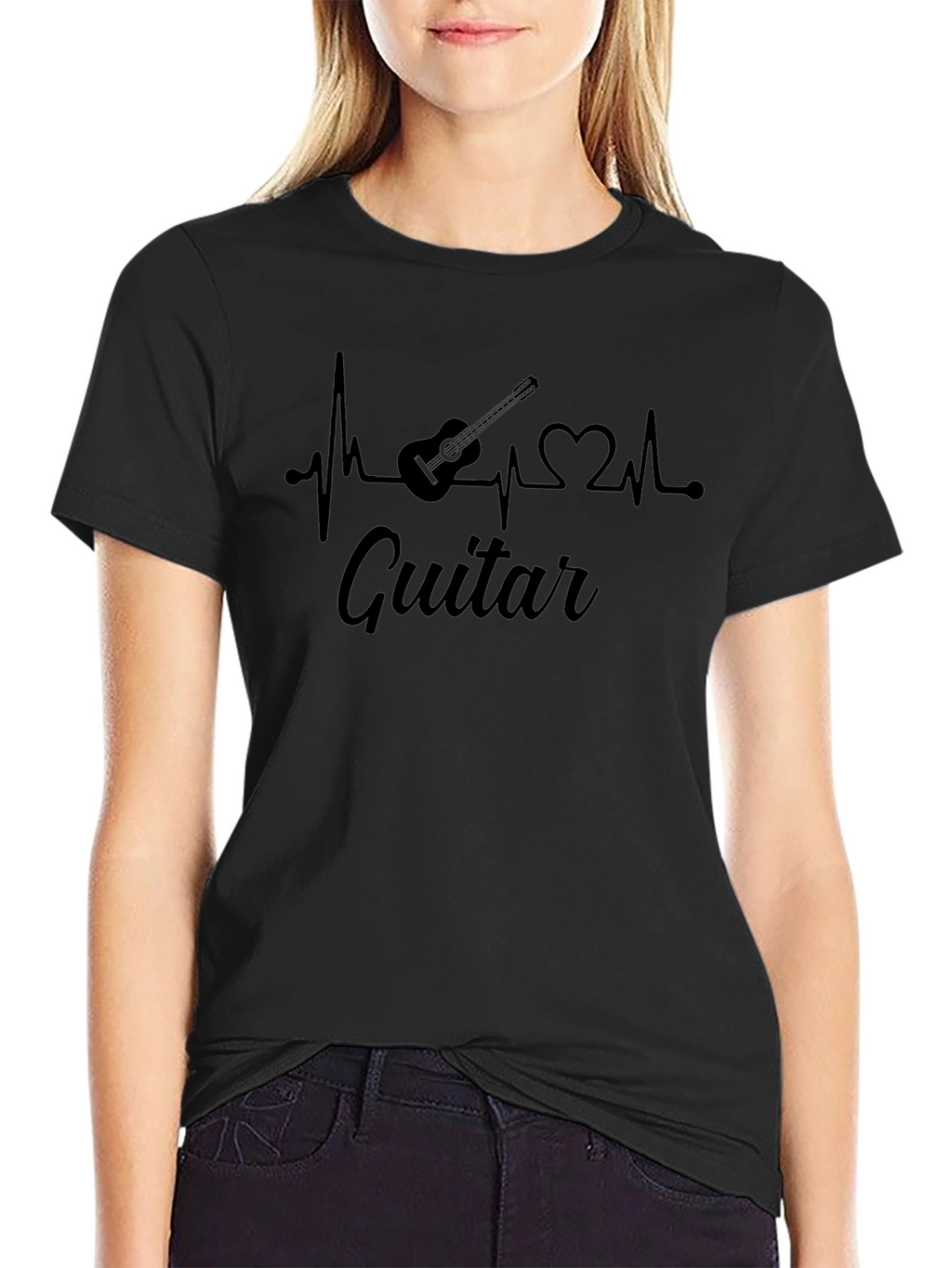 Guitar Heartbeat T-Shirt - Music Lover Tee