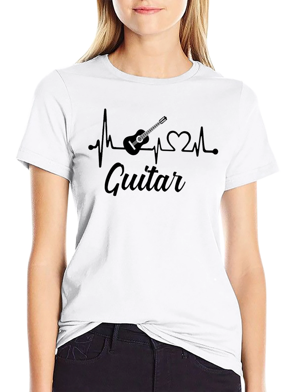 Guitar Heartbeat T-Shirt - Music Lover Tee