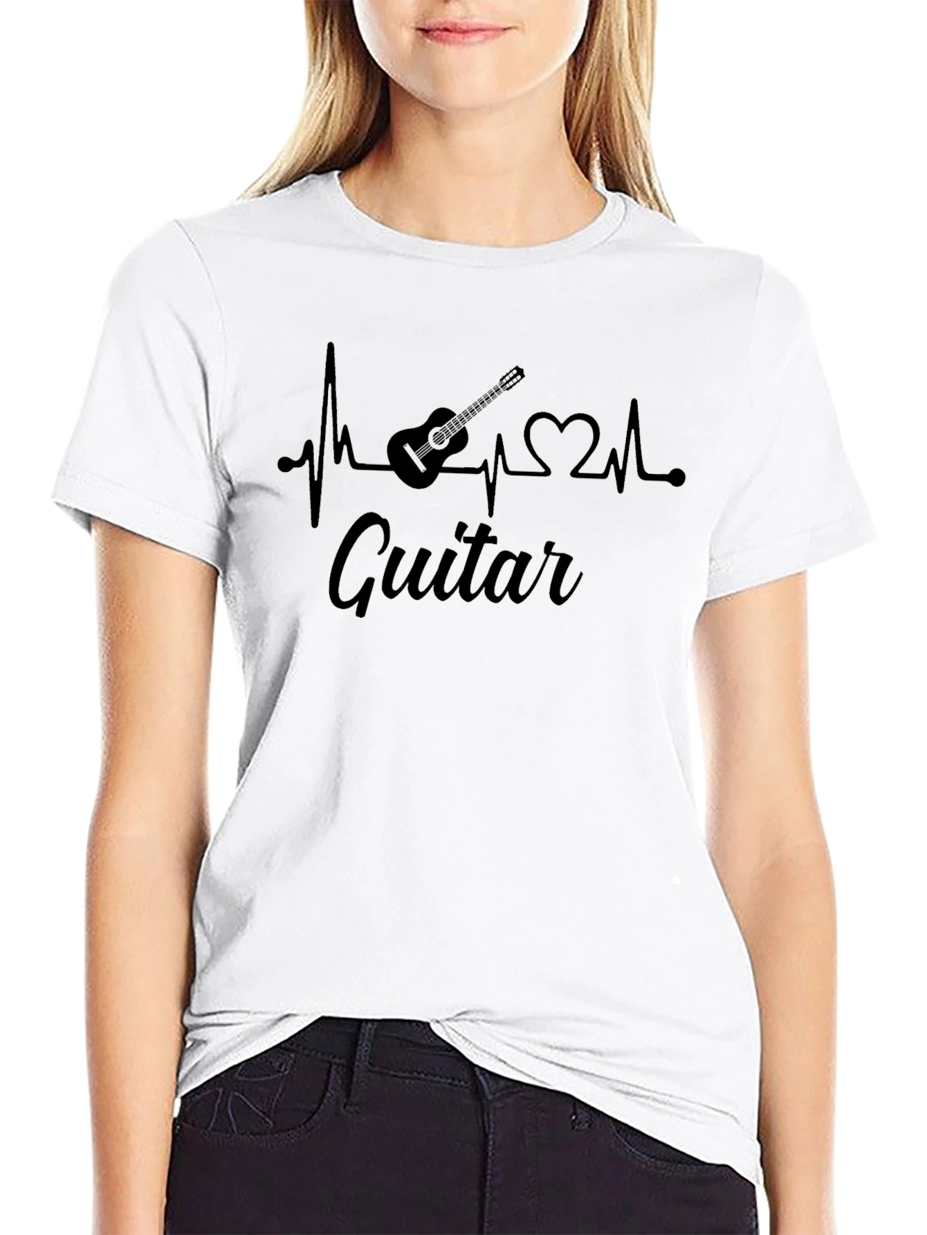 Guitar Heartbeat T-Shirt - Music Lover Tee