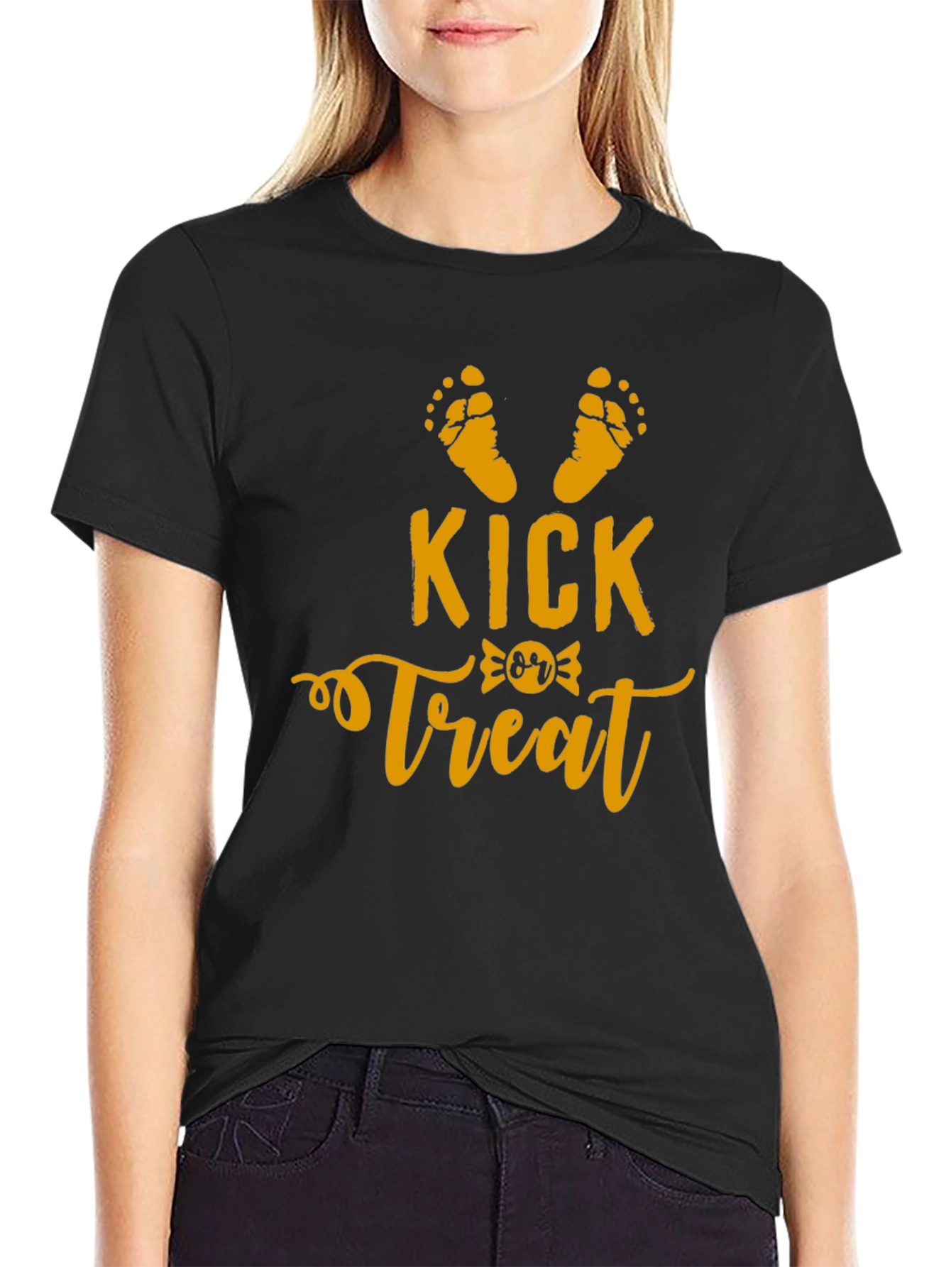 Kick or Treat Halloween Pregnancy Shirt