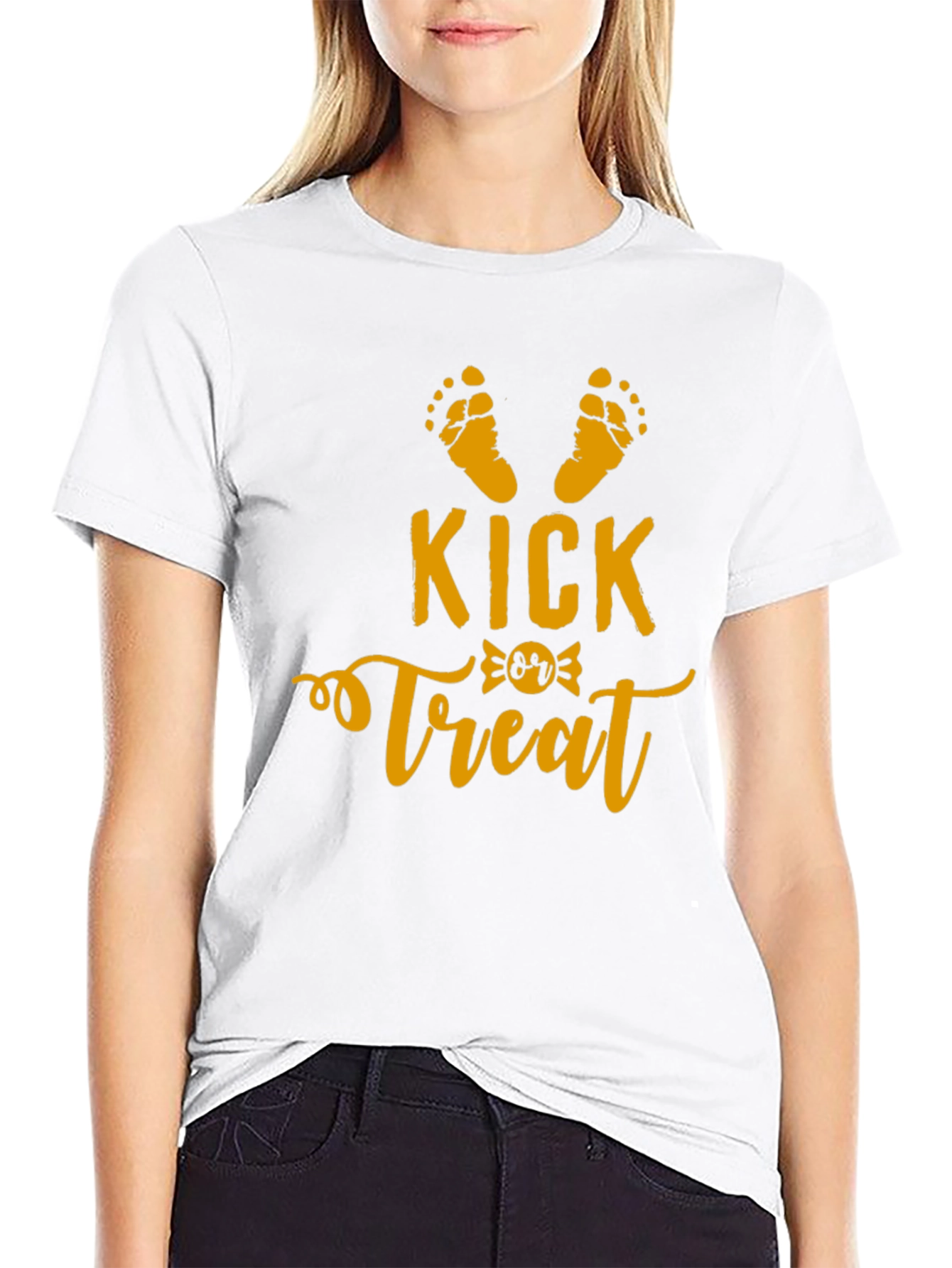 Kick or Treat Halloween Pregnancy Shirt