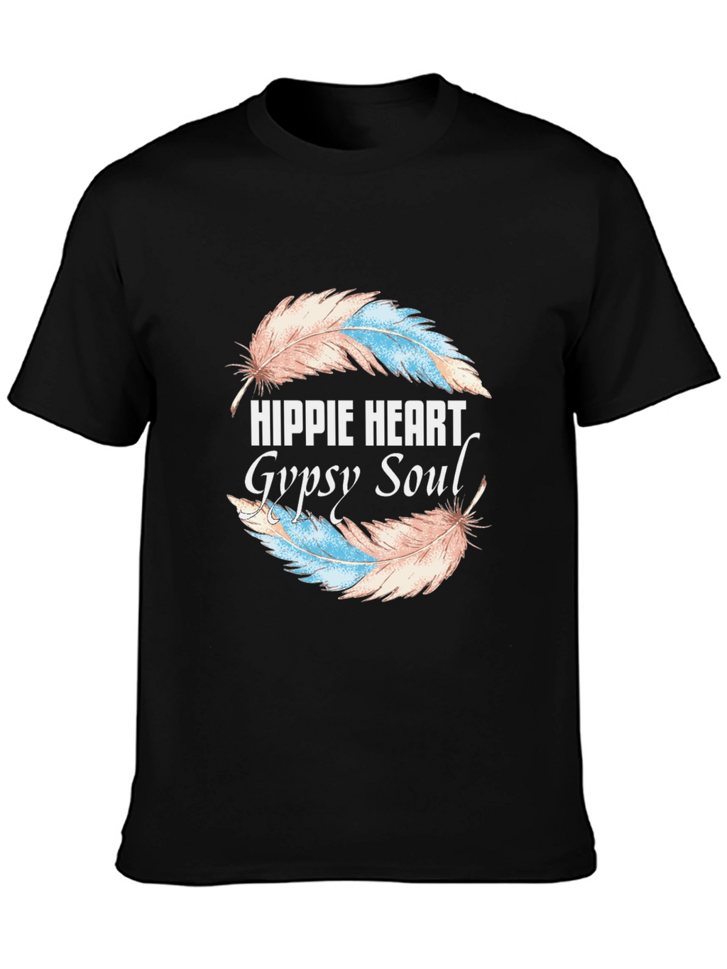 Hippie Heart Gypsy Soul Feather Graphic Tee