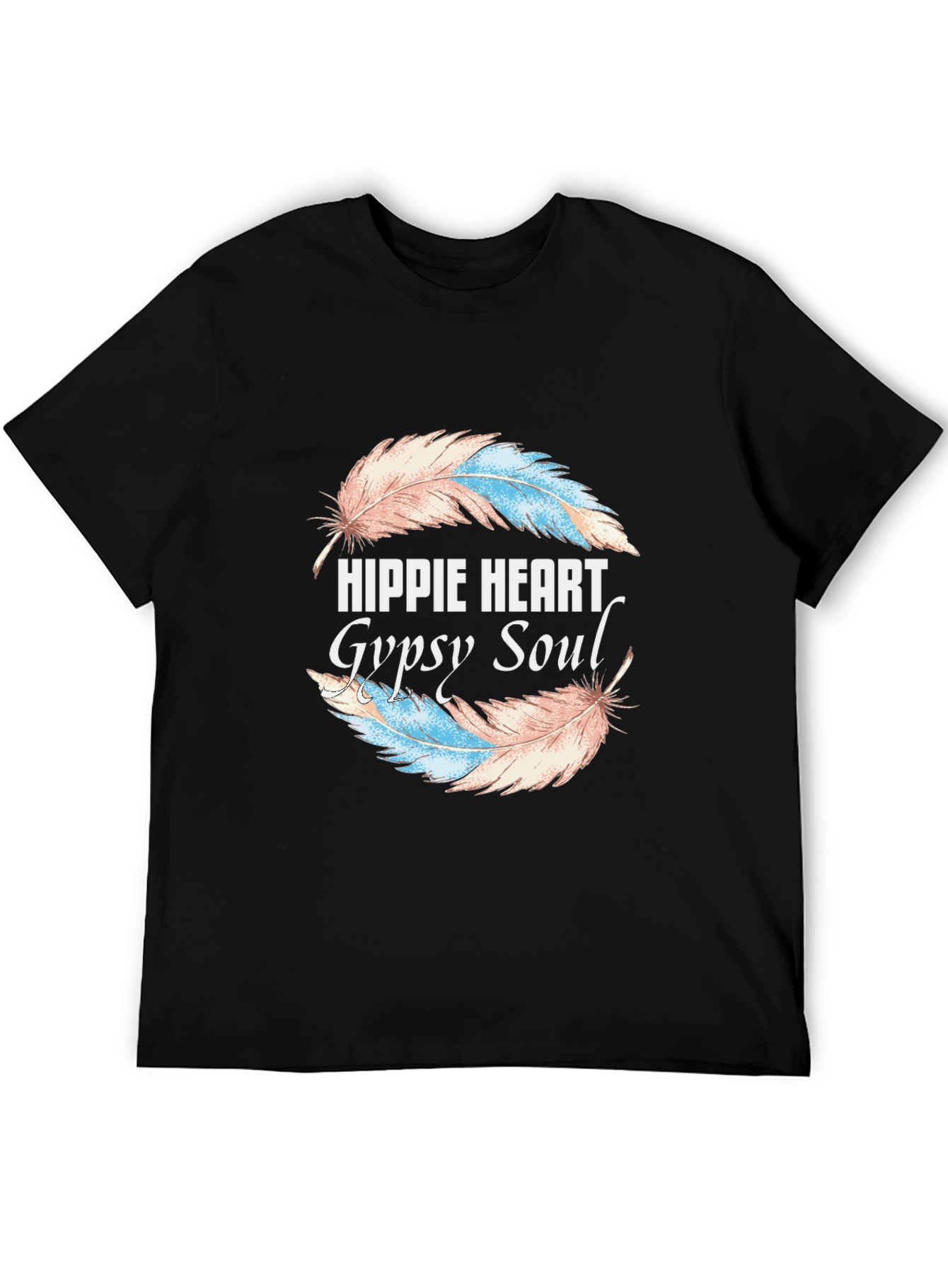 Hippie Heart Gypsy Soul Feather Graphic Tee