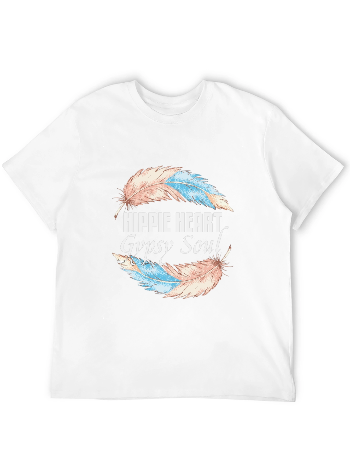 Hippie Heart Gypsy Soul Feather Graphic Tee