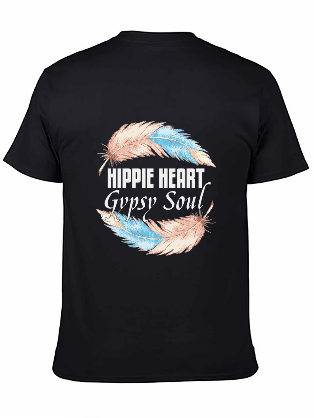Hippie Heart Gypsy Soul Feather Graphic Tee