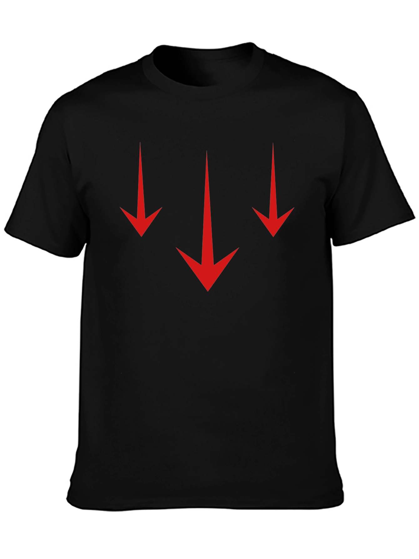 Down Arrows Graphic Tee - Stylish and Edgy Black T-Shirt