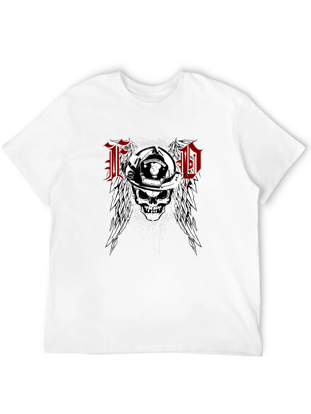 Firefighter Skull Wings T-Shirt