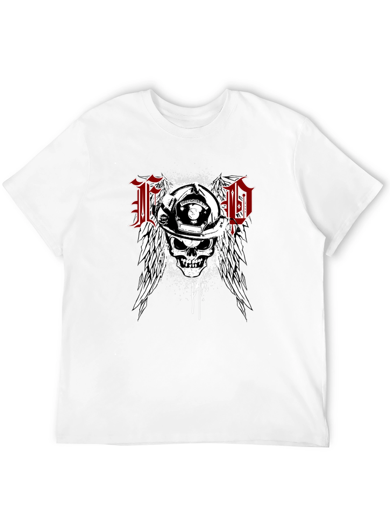 Firefighter Skull Wings T-Shirt
