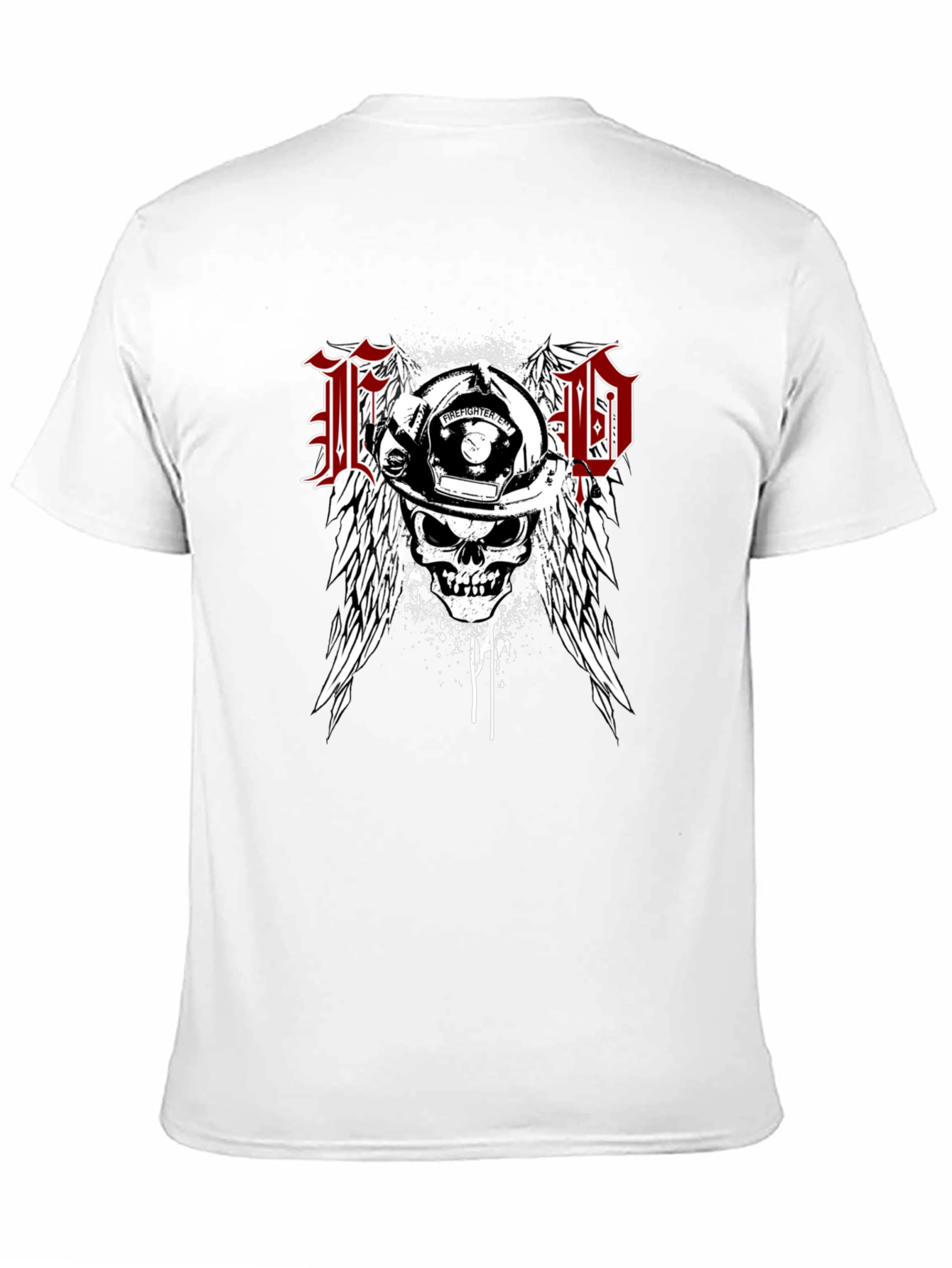 Firefighter Skull Wings T-Shirt