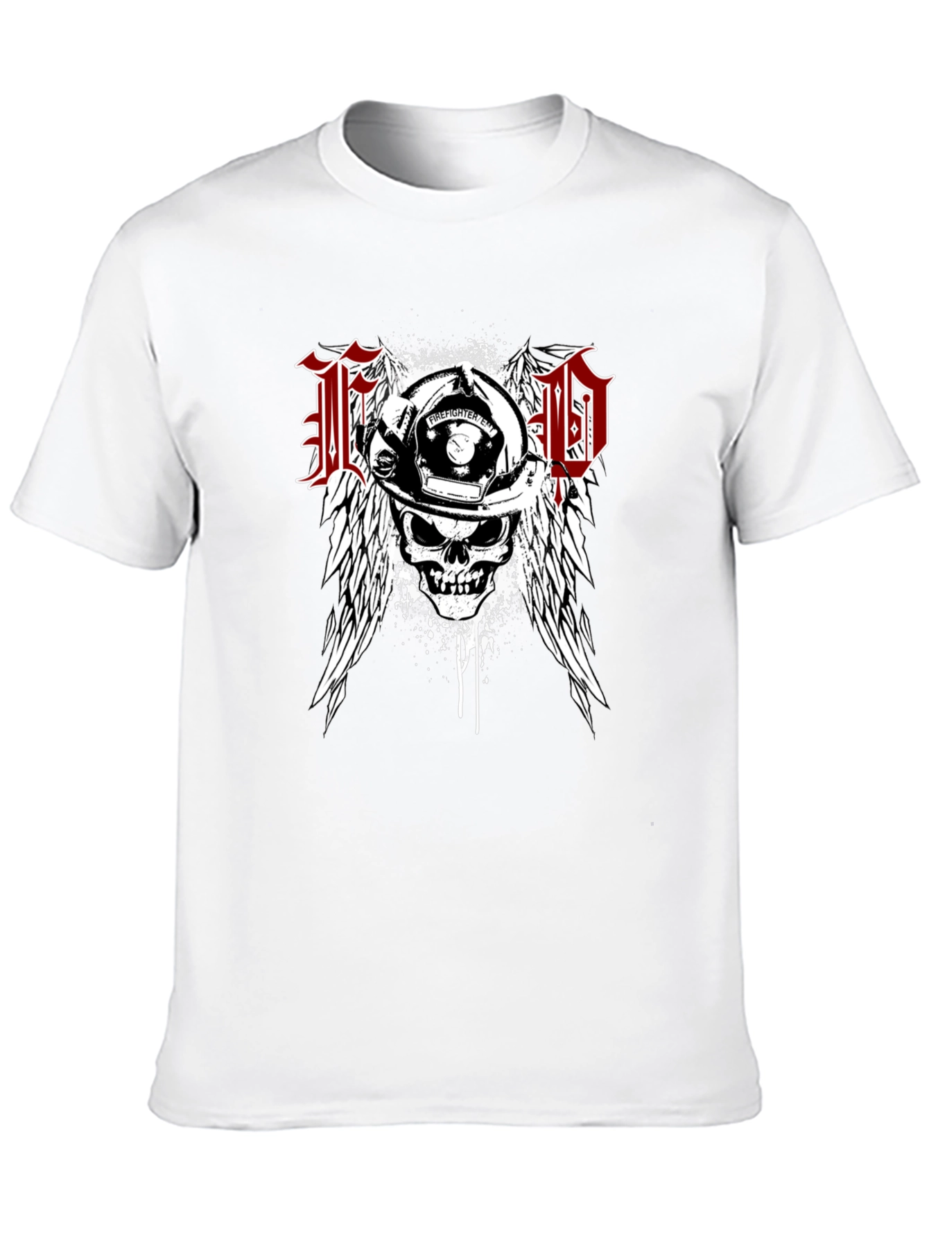 Firefighter Skull Wings T-Shirt