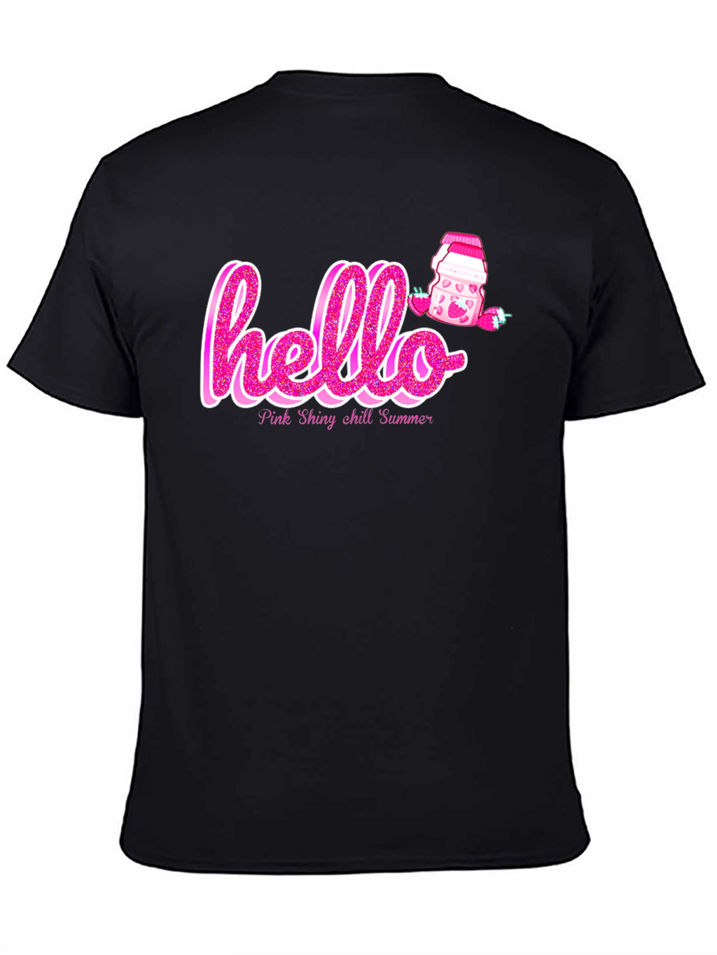 Hello Pink Shiny Chill Summer Graphic Tee
