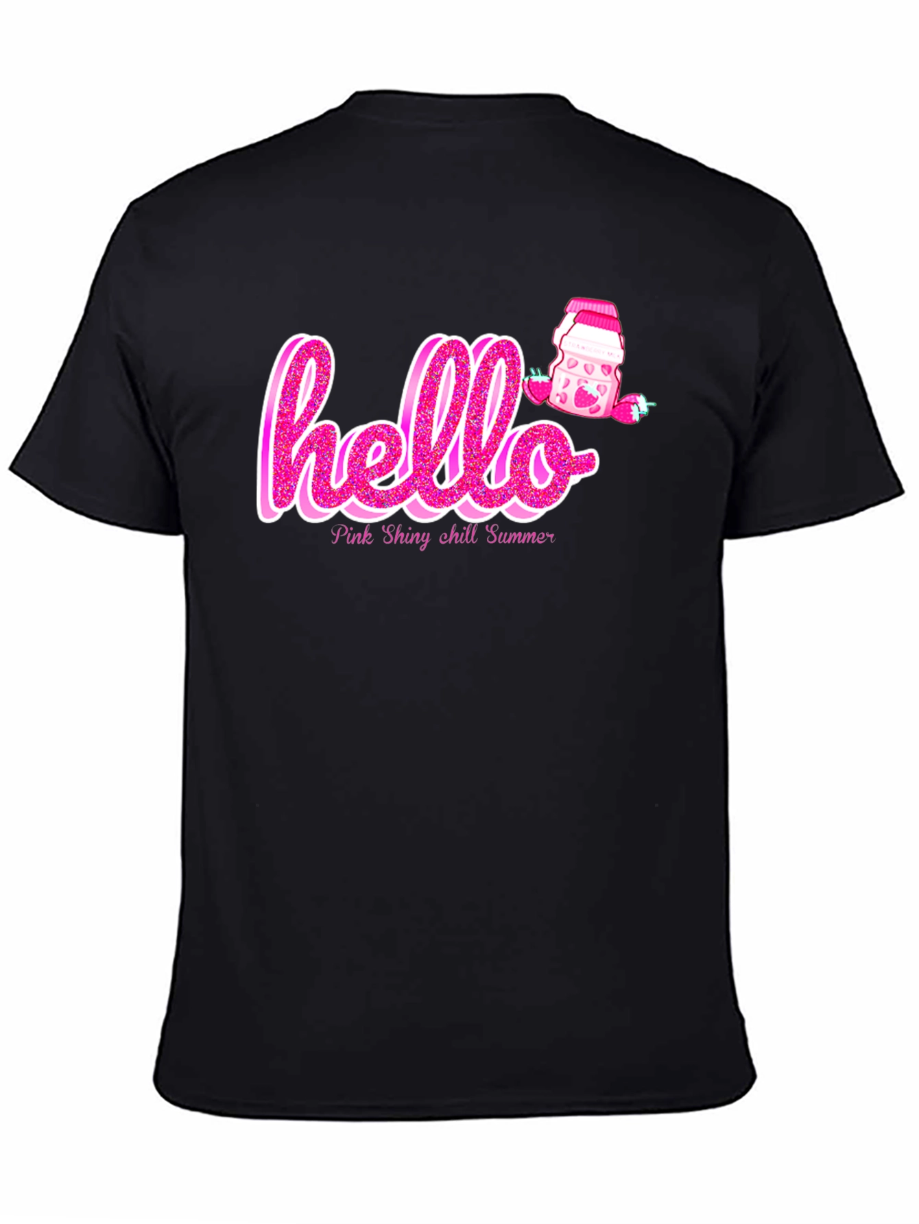Hello Pink Shiny Chill Summer Graphic Tee