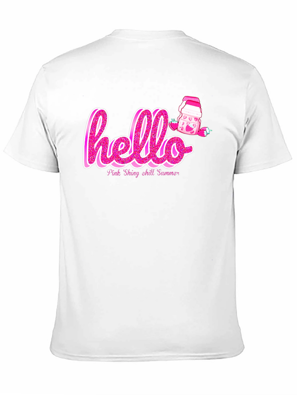 Hello Pink Shiny Chill Summer Graphic Tee